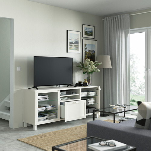 BESTÅ, TV bench with drawers. 2 of 9 open dialog