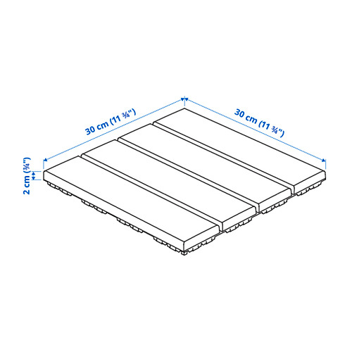 Measurement Illustration - RUNNEN decking, outdoor