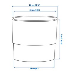Ilustración de medidas - NYPON Macetero