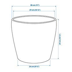 Ilustración de medidas - PERSILLADE Macetero