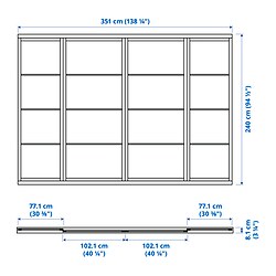 Measurement Illustration - SKYTTA/FÄRVIK sliding door