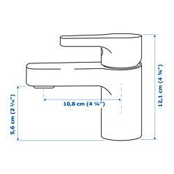 Ilustración de medidas - ENSEN grifo lavabo
