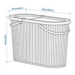 Measurement Illustration - DAMMÄNG bin with lid