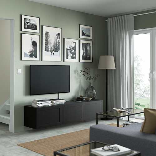 BESTÅ, TV unit with doors. 3 of 8 open dialog
