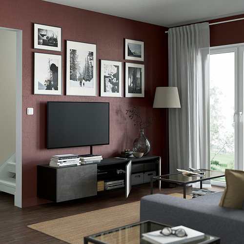 BESTÅ, TV unit with doors. 2 of 8 open dialog