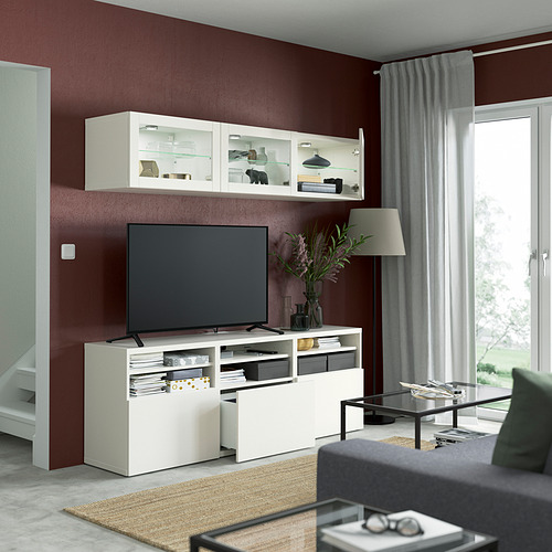BESTÅ, TV storage combination with drawer rail, soft close. 3 of 12 open dialog