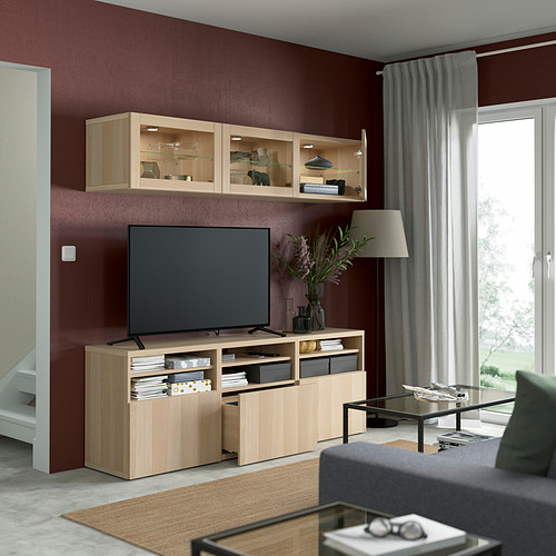 BESTÅ, mueble TV con riel para cajón, cierre suave. 2 de 12 abrir diálogo