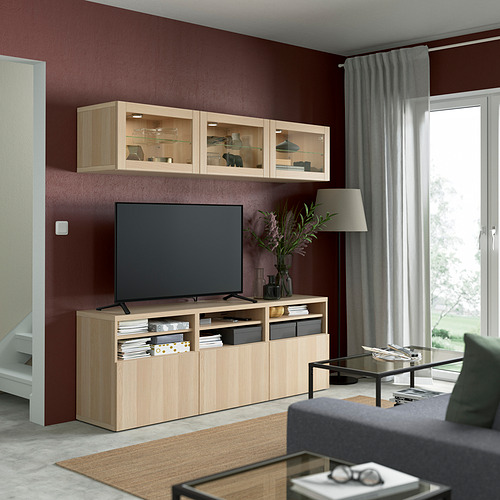 BESTÅ, mueble TV con riel para cajón, cierre suave. 3 de 12 abrir diálogo