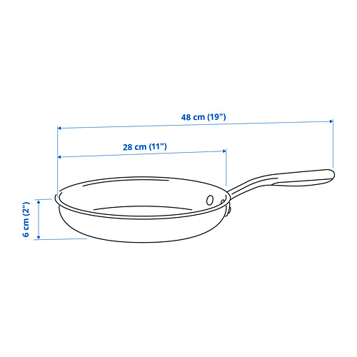 Measurement Illustration - SENSUELL frying pan