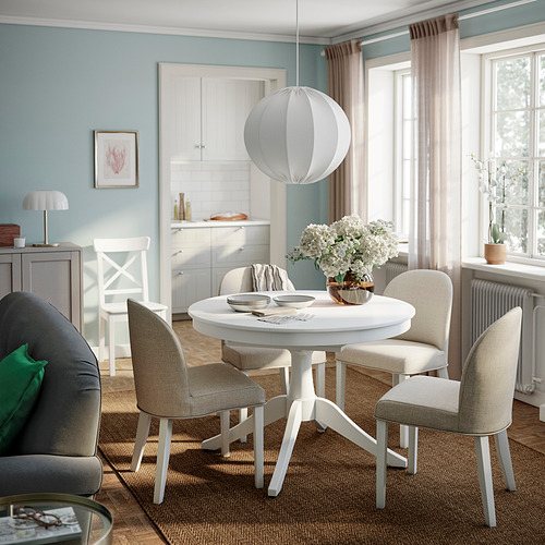 ROSENTORP, mesa de comedor extensible redonda. 5 de 8 abrir diálogo