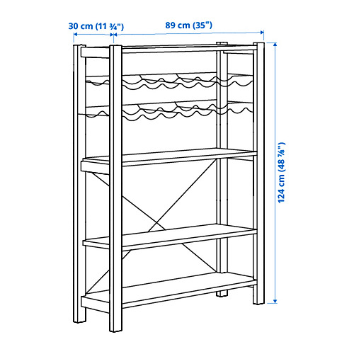 IVAR, shelving unit with bottle racks. 4 of 5 open dialog