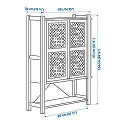 Measurement Illustration - IVAR cabinet with doors
