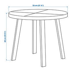 Ilustración de medidas - STOCKHOLM 2025 mesa auxiliar