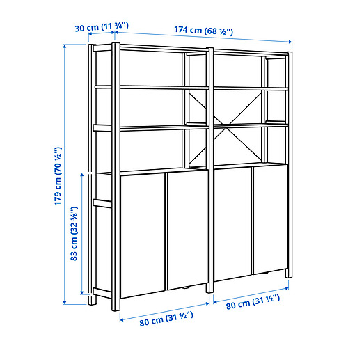 IVAR, shelving unit with cabinet. 5 of 7 open dialog