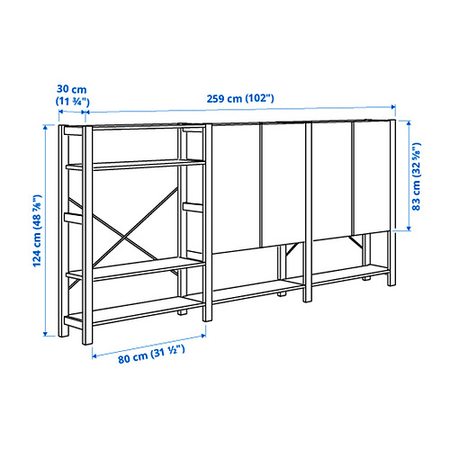IVAR, shelving unit with cabinets. 4 of 4 open dialog