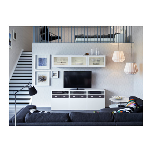 BESTÅ, TV storage combination with drawer rail, push-open. 14 of 15 open dialog