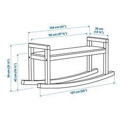 Ilustración de medidas - IKEA PS 2026 banco