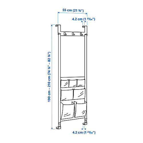 KOMPISHÄNG, hanger for door. 5 of 5 open dialog