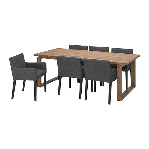 MÖRBYLÅNGA / MÅRENÄS, table and 6 chairs. 1 of 10 open dialog