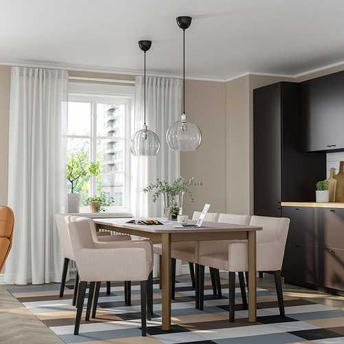 STRANDTORP / MÅRENÄS, mesa de comedor extensible con 6 sillones. 2 de 9 abrir diálogo