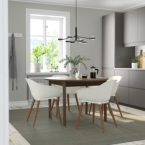 SKANSNÄS / GRÖNSTA, mesa de comedor redonda extensible y 4 sillas. 2 de 7 abrir diálogo