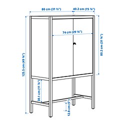 Measurement Illustration - STOCKHOLM 2025 cabinet with 2 doors