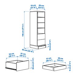 Measurement Illustration - SMÅSTAD/UPPFÖRA bookcase