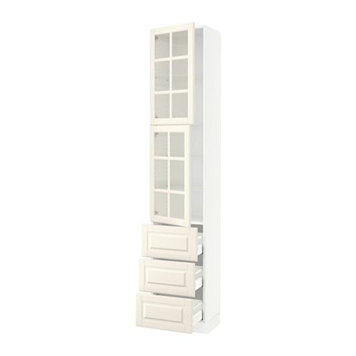 SEKTION / MAXIMERA, high cb w 2 glass drs/3 drawers. 1 of 2 open dialog