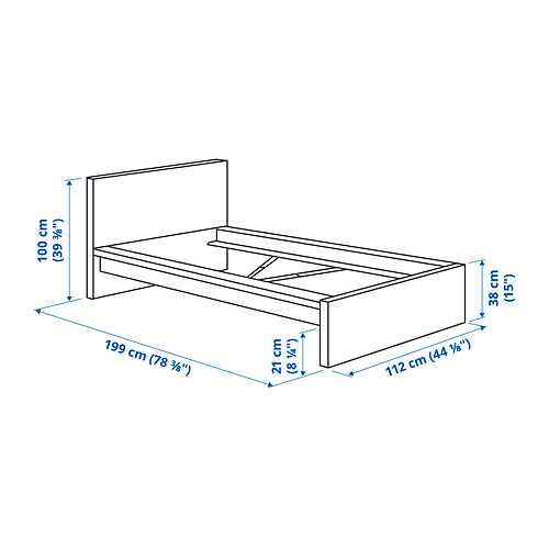 MALM, bed frame with mattress. 12 of 12 open dialog