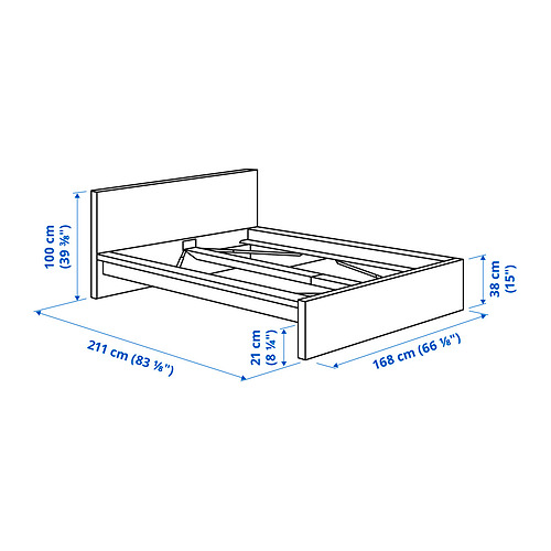 MALM, bed frame with mattress. 11 of 11 open dialog