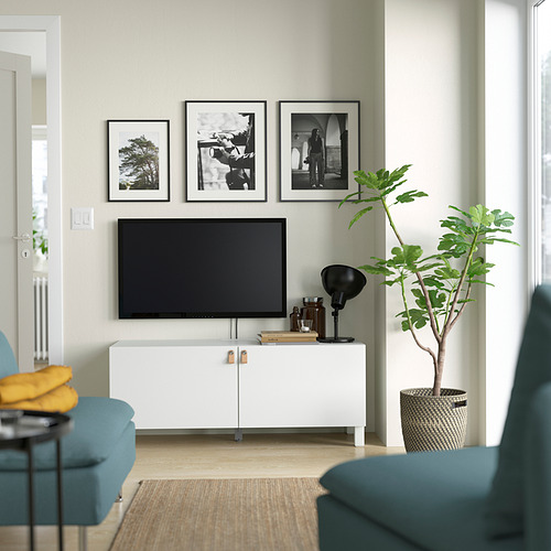 BESTÅ, TV bench with doors. 3 of 6 open dialog