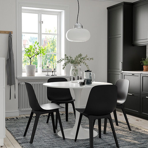 DOCKSTA / ODGER, mesa de comedor redonda y 4 sillas. 2 de 9 abrir diálogo