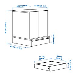 Measurement Illustration - SMÅSTAD/UPPFÖRA storage combination