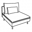 SÖDERHAMN 1-seat section, frame 