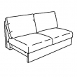 VIMLE frame for 2 seat sofa section 