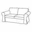UPPLAND loveseat, frame 