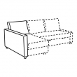 FRIHETEN Reposabrazos chaiselongue 