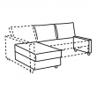 FRIHETEN Módulo chaiselongue esquinero 