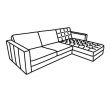 LANDSKRONA estructura módulo chaiselongue 