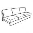 VIMLE estructura módulo sofa de 3 plazas 
