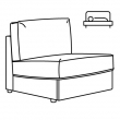 KIVIK frame 1-seat sleeper sofa 