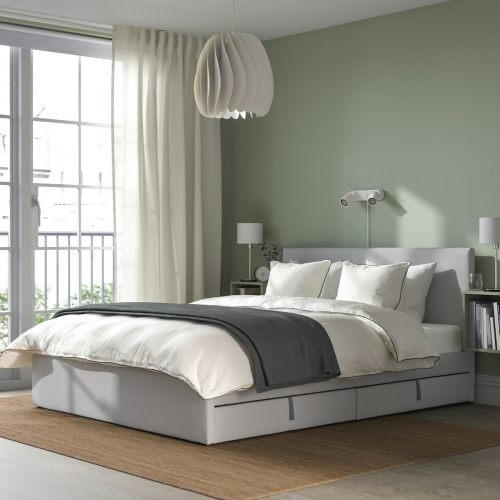GLADSTAD, upholstered bed Queen. 4 of 11 open dialog