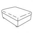 VIMLE ottoman frame with storage 