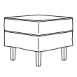 ROCKSJÖN ottoman frame 