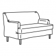 ROCKSJÖN 2 seat sofa frame 