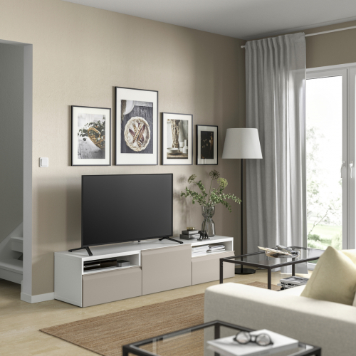 BESTÅ, mueble TV con riel para cajón con cierre suave. 2 de 8 abrir diálogo
