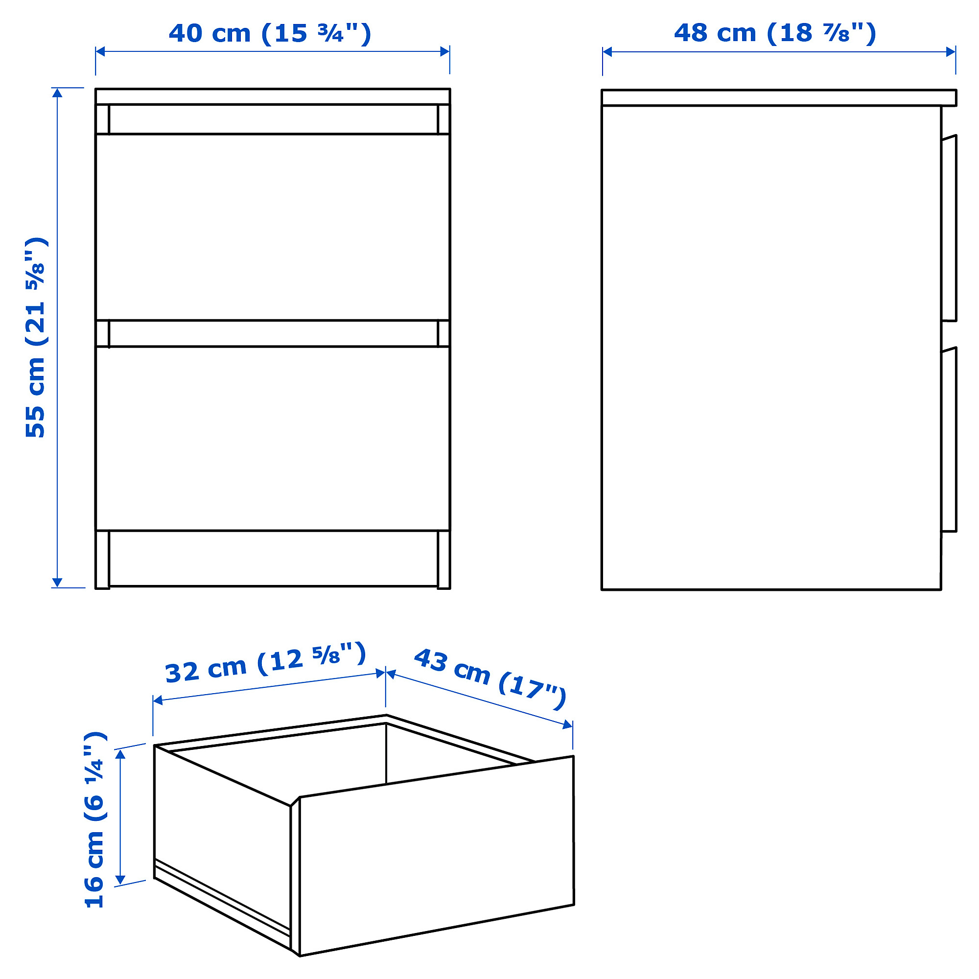 MALM, chest with 2 drawers. 5 of 5 open dialog