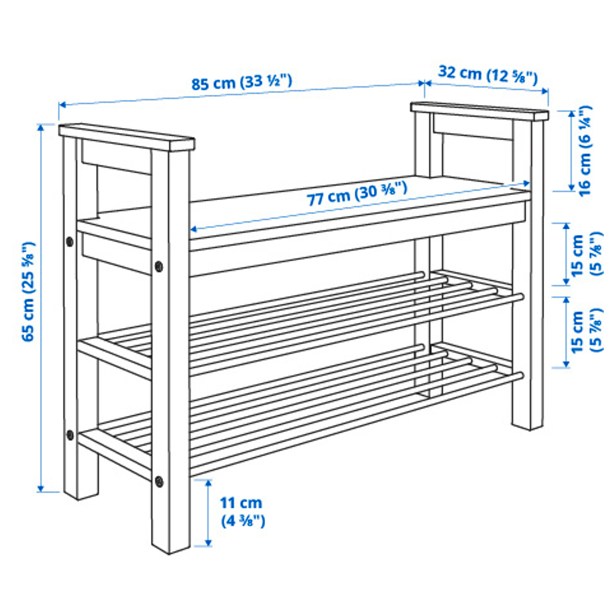 HEMNES, bench with shoe storage. 4 of 4 open dialog