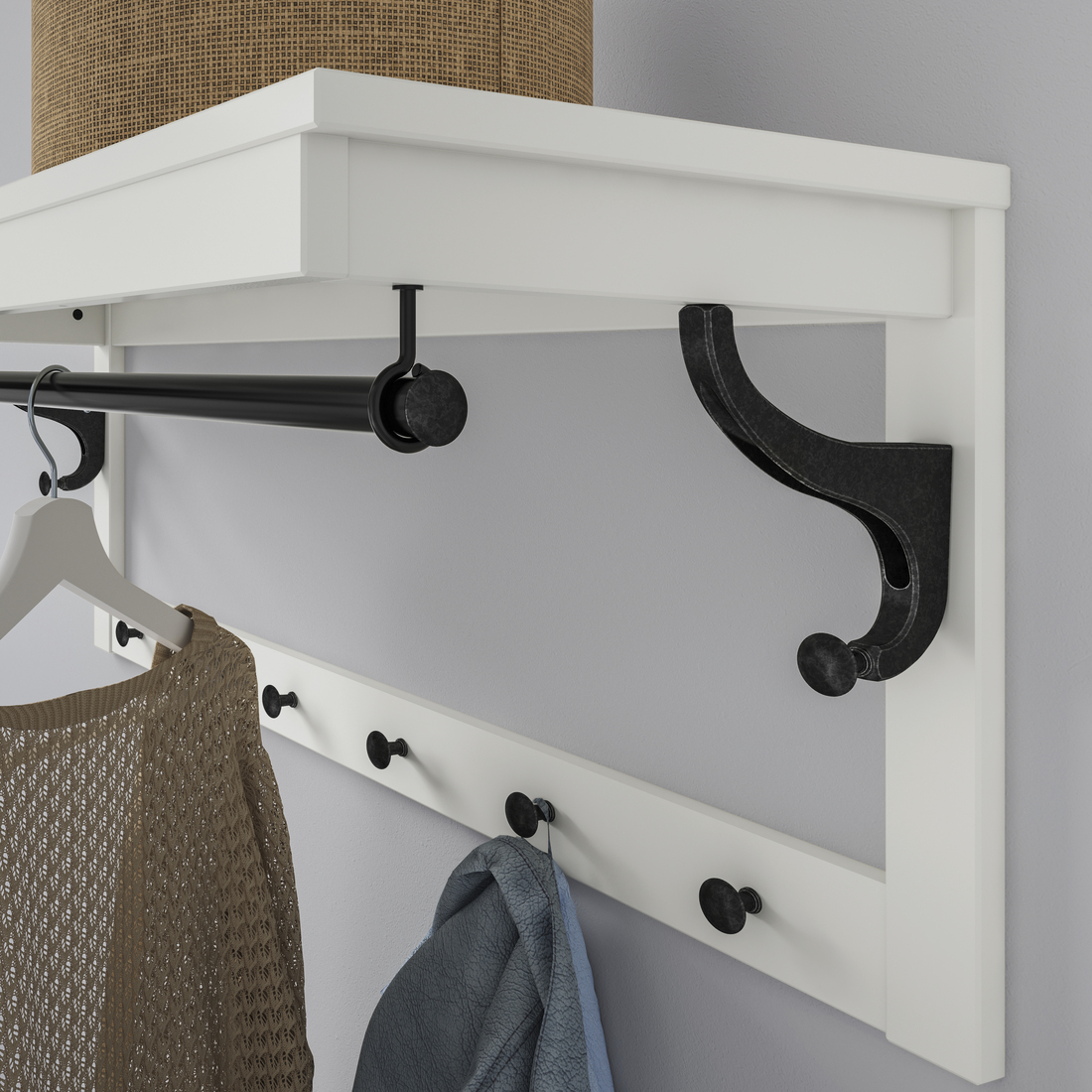 HEMNES, perchero/estante. 4 de 5 abrir diálogo