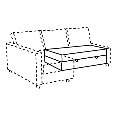 FRIHETEN Módulo chaiselongue con almacenaje 